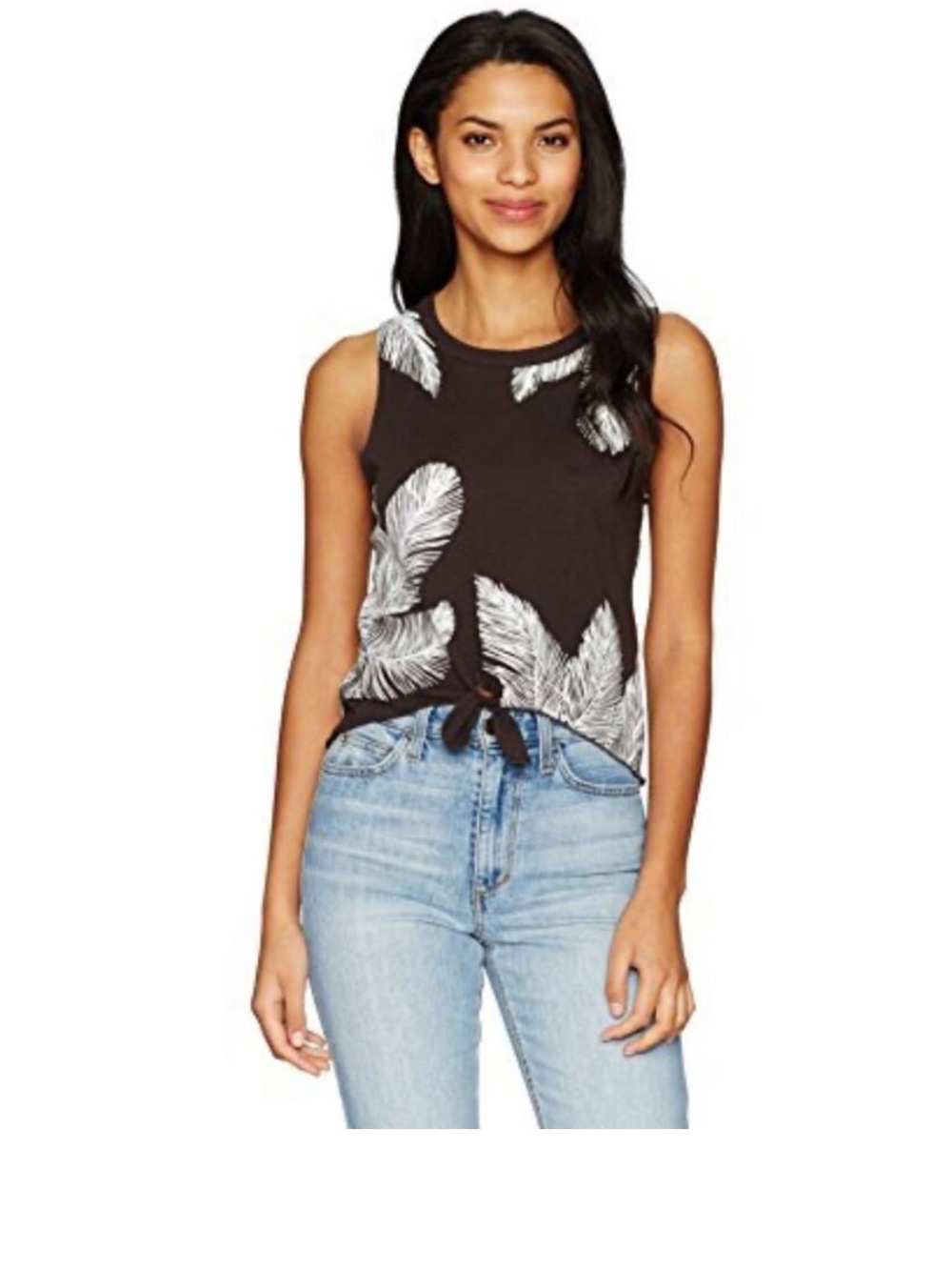 Chaser Palm Tie Front Tank Top